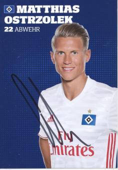 Matthias Ostrzolek  2016/2017  Hamburger SV  Fußball Autogrammkarte original signiert 