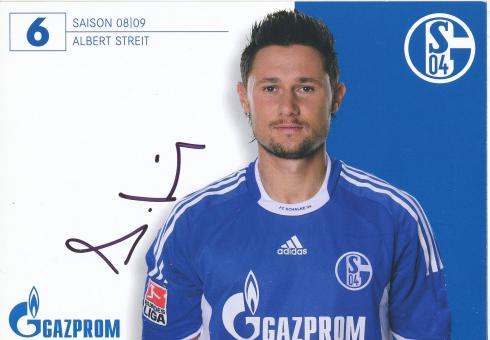 Albert Streit   2008/2009  Schalke 04  Fußball Autogrammkarte original signiert 