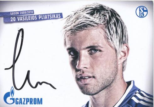 Vasileios Pliatsikas   2009/2010  Schalke 04  Fußball Autogrammkarte original signiert 