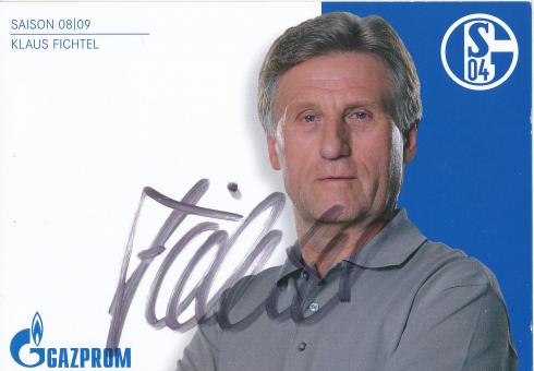 Klaus Fichtel   2008/2009  Schalke 04  Fußball Autogrammkarte original signiert 