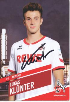 Lukas Klünter  2015/2016   FC Köln  Fußball Autogrammkarte original signiert 