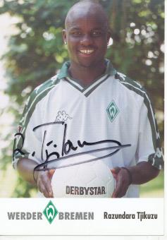 Razundara Tjikuzu  2001/2002  SV Werder Bremen  Fußball Autogrammkarte original signiert 