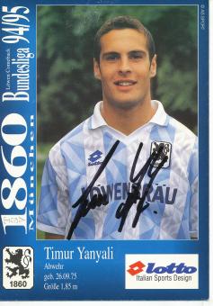Timur Yanyali   1994/1995   1860 München Fußball Autogrammkarte original signiert 