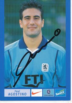 Paul Agostino  2000/2001   1860 München Fußball Autogrammkarte original signiert 