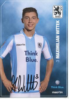 Maximilian Wittek  2015/2016   1860 München Fußball Autogrammkarte original signiert 