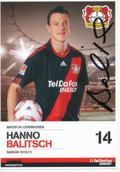 Hanno Balitsch  2010/2011  Bayer 04 Leverkusen  Fußball Autogrammkarte original signiert 