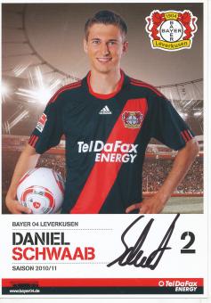 Daniel Schwaab  2010/2011  Bayer 04 Leverkusen  Fußball Autogrammkarte original signiert 