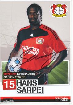Hans Sarpei  2009/2010  Bayer 04 Leverkusen  Fußball Autogrammkarte original signiert 