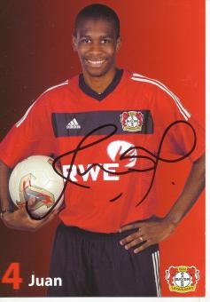 Juan  2002/2003  Bayer 04 Leverkusen  Fußball Autogrammkarte original signiert 