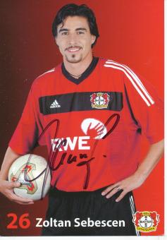 Zoltan Sebescen  2002/2003  Bayer 04 Leverkusen  Fußball Autogrammkarte original signiert 