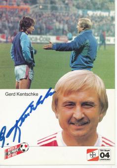 Gerd Kentschke   1.1.1985  Bayer 04 Leverkusen  Fußball Autogrammkarte original signiert 