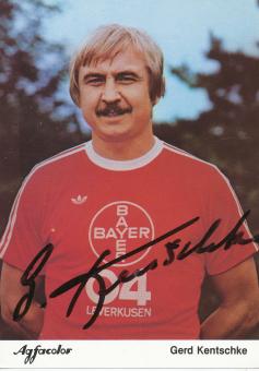 Gerd Kentschke  Bayer 04 Leverkusen  Fußball Autogrammkarte original signiert 