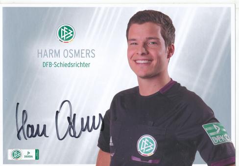 Harm Osmers   DFB  Fußball Schiedsrichter Autogrammkarte  original signiert 