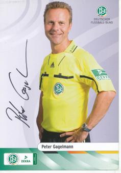 Peter Gagelmann   DFB  Fußball Schiedsrichter Autogrammkarte  original signiert 
