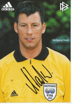 Wolfgang Stark   DFB  Fußball Schiedsrichter Autogrammkarte  original signiert 