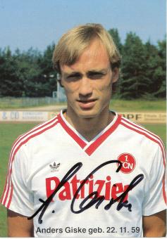 Anders Giske   1986/1987  FC Nürnberg  Fußball Autogrammkarte original signiert 