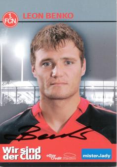 Leon Benko  2006/2007  FC Nürnberg  Fußball Autogrammkarte original signiert 