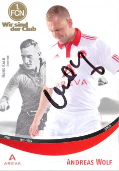 Andreas Wolf   2010/2011  FC Nürnberg  Fußball Autogrammkarte original signiert 