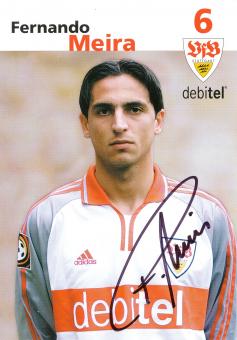 Fernando Meira  2001/2002  VFB Stuttgart Fußball Autogrammkarte original signiert 