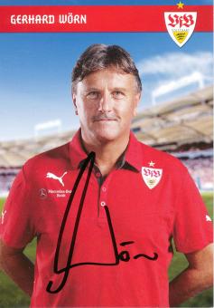 Gerhard Wörn  2013/2014  VFB Stuttgart Fußball Autogrammkarte original signiert 