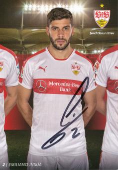 Emiliano Insua  2016/2017   VFB Stuttgart Fußball Autogrammkarte original signiert 
