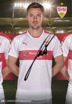 Christian Gentner  2016/2017   VFB Stuttgart Fußball Autogrammkarte original signiert 