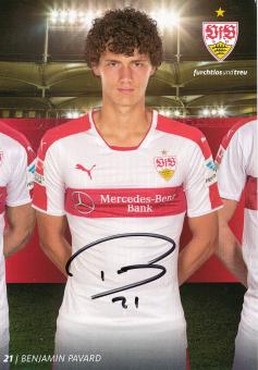 Benjamin Pavard  2016/2017   VFB Stuttgart Fußball Autogrammkarte original signiert 