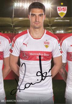 Marcin Kaminski  2016/2017   VFB Stuttgart Fußball Autogrammkarte original signiert 