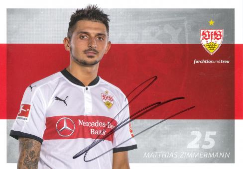 Matthias Zimmermann  2017/2018   VFB Stuttgart Fußball Autogrammkarte original signiert 
