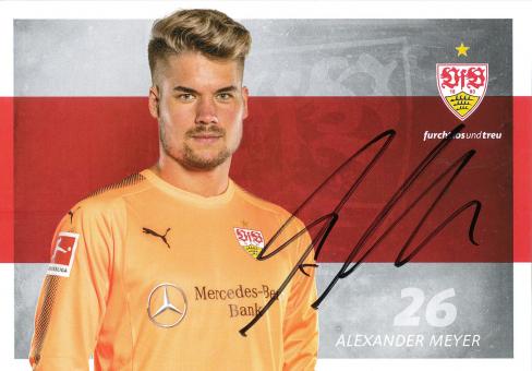 Alexander Meyer  2017/2018   VFB Stuttgart Fußball Autogrammkarte original signiert 
