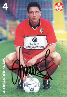 Aleksander Knavs   2001/2002  FC Kaiserslautern  Fußball Autogrammkarte original signiert 