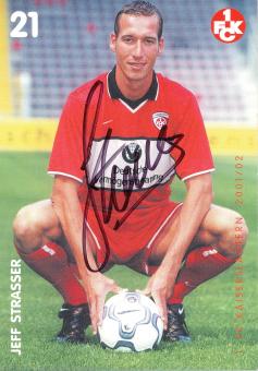 Jeff Strasser  2001/2002  FC Kaiserslautern  Fußball Autogrammkarte original signiert 