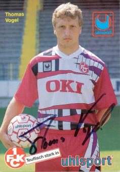 Thomas Vogel  1991/1992  FC Kaiserslautern  Fußball Autogrammkarte original signiert 