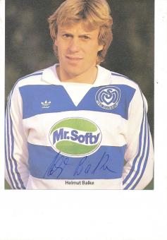 Helmut Balke  1983/1984  MSV Duisburg  Fußball Autogrammkarte original signiert 