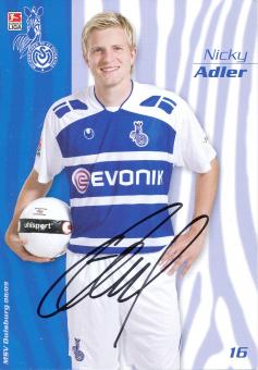 Nicky Adler  2008/2009  MSV Duisburg  Fußball Autogrammkarte original signiert 