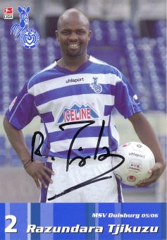Razundara Tjikuzu   2005/2006  MSV Duisburg  Fußball Autogrammkarte original signiert 