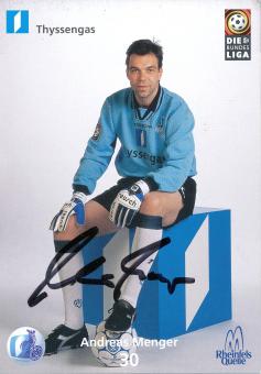 Andreas Menger  1998/1999  MSV Duisburg  Fußball Autogrammkarte original signiert 
