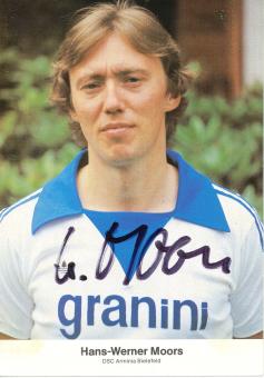Hans Werner Moors  1979/1980  Arminia Bielefeld  Fußball Autogrammkarte original signiert 