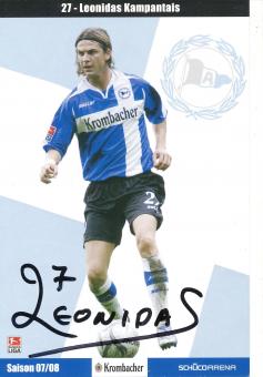 Leonidas Kampantais  2007/2008   Arminia Bielefeld  Fußball Autogrammkarte original signiert 