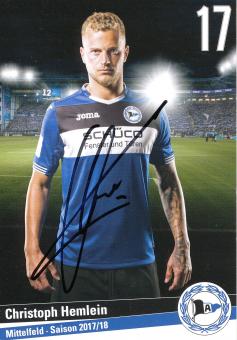 Christoph Hemlein  2017/2018   Arminia Bielefeld  Fußball Autogrammkarte original signiert 