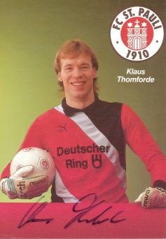 Klaus Thomforde  1989/1990  FC St.Pauli  Fußball Autogrammkarte original signiert 
