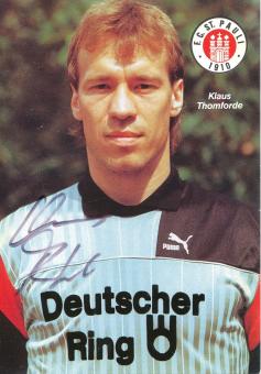 Klaus Thomforde   FC St.Pauli  Fußball Autogrammkarte original signiert 