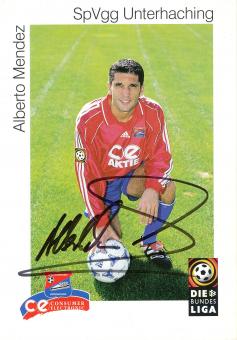 Alberto Mendez  1999/2000  SpVgg Unterhaching  Fußball Autogrammkarte original signiert 