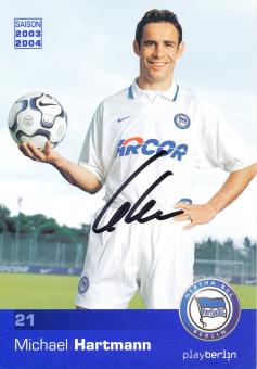 Michael Hartmann  2003/2004  Hertha BSC Berlin  Fußball Autogrammkarte original signiert 