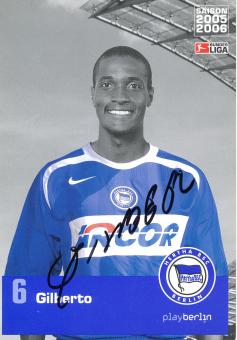 Gilberto  2005/2006  Hertha BSC Berlin  Fußball Autogrammkarte original signiert 