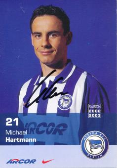 Michael Hartmann  2002/2003  Hertha BSC Berlin  Fußball Autogrammkarte original signiert 