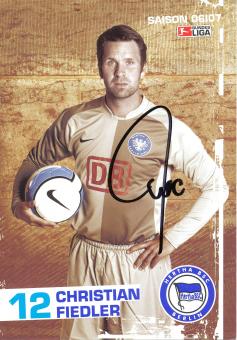 Christian Fiedler  2006/2007  Hertha BSC Berlin  Fußball Autogrammkarte original signiert 