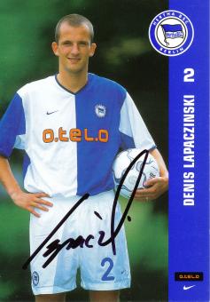 Denis Lapaczinski  2001/2002  Hertha BSC Berlin  Fußball Autogrammkarte original signiert 