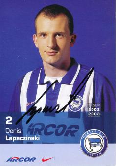Denis Lapaczinski  2002/2003  Hertha BSC Berlin  Fußball Autogrammkarte original signiert 