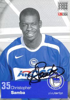 Christopher Kongo   2005/2006  Hertha BSC Berlin  Fußball Autogrammkarte original signiert 